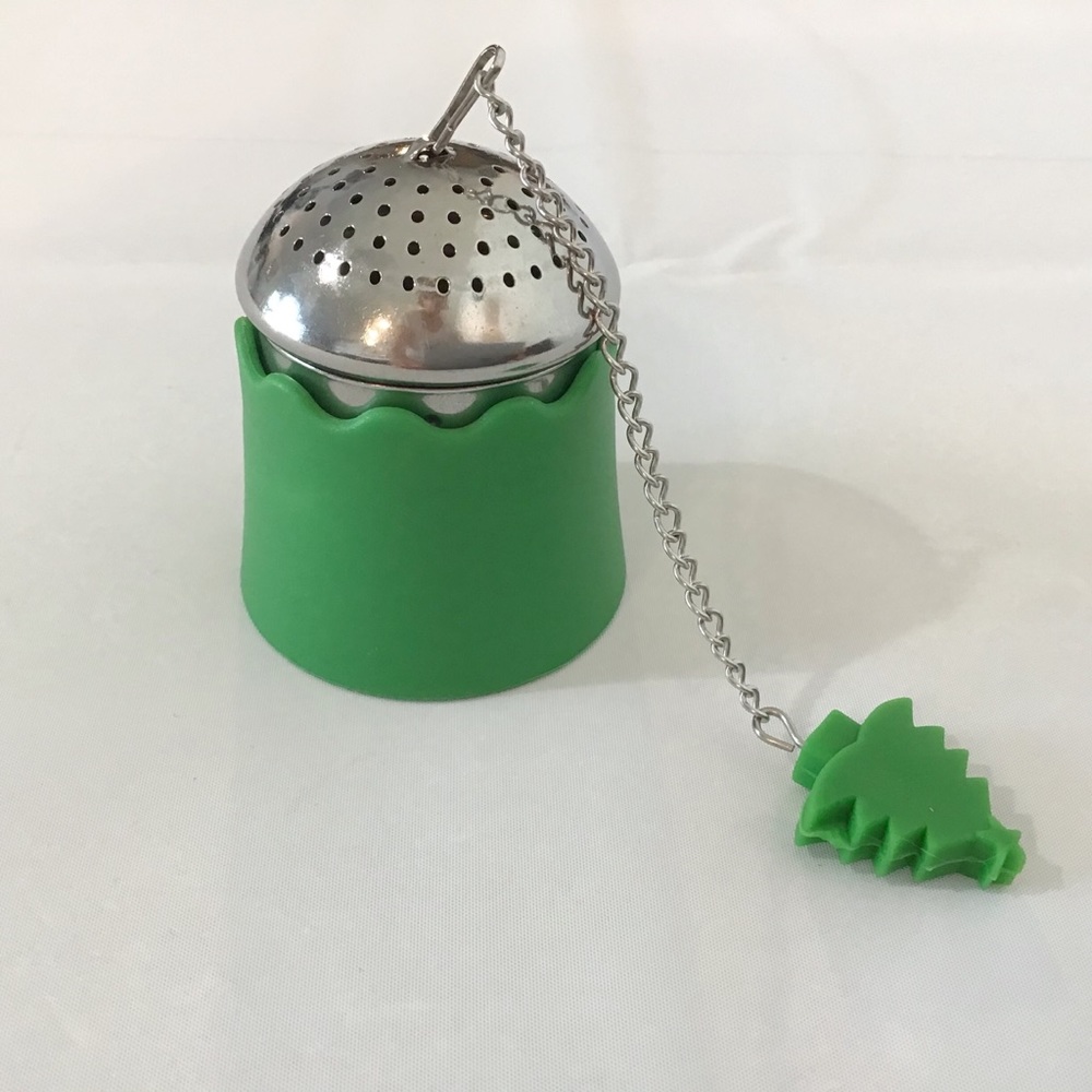 Christmas Tree Tea Ball and Holder